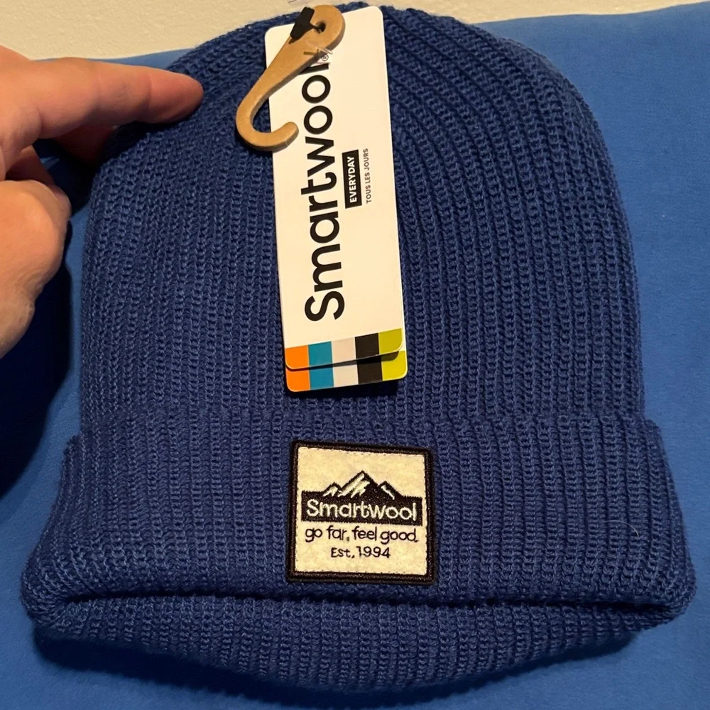 Smartwool Navy Ribbed Cuffed Beanie Kids